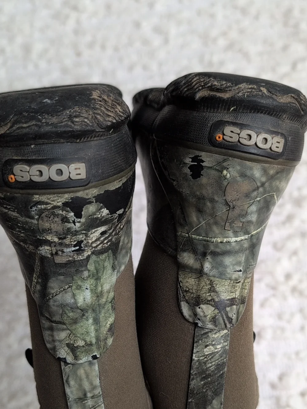 Bogs Boys Girls Camo Hunting Winter Snow Neoprene Rain Boots Insulated Size 8